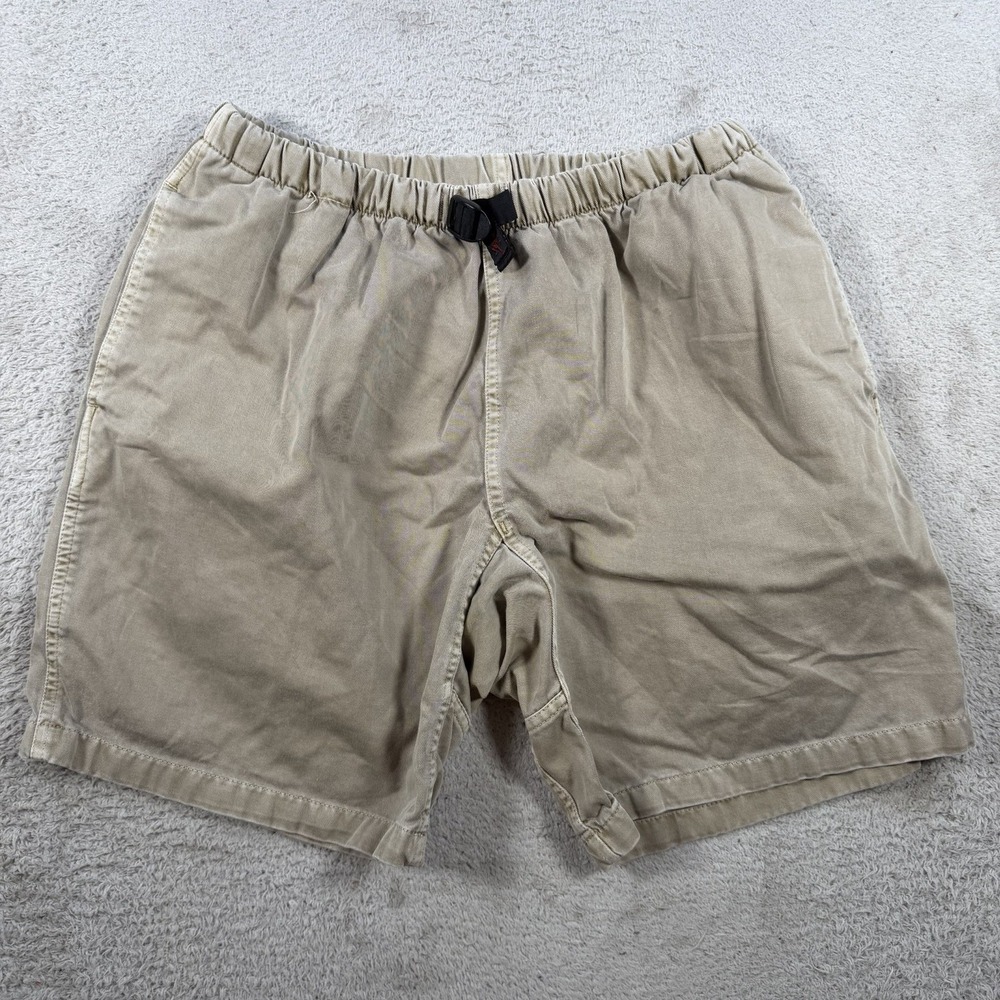 Gramicci Shorts Mens Large Khaki Tan Belted Cotton Climbing Hiking Outdoor Chino